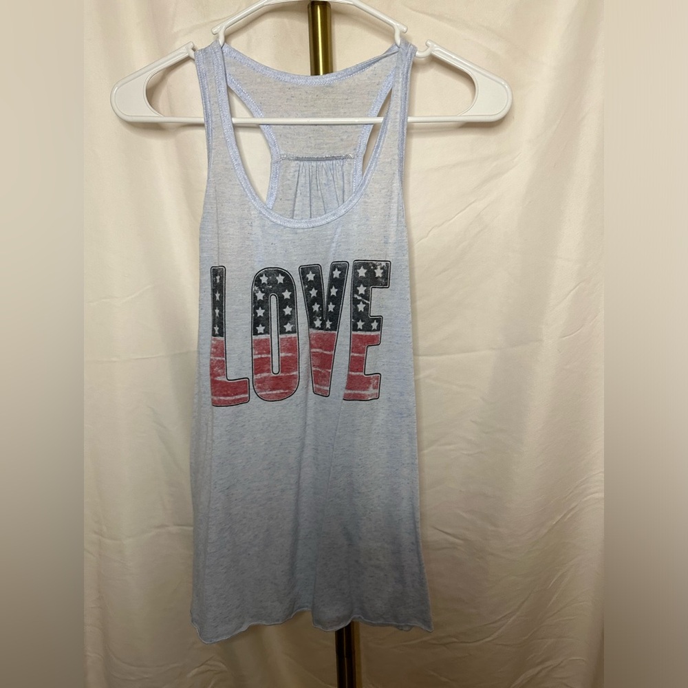 Patriotic “LOVE” Tank Top Size S